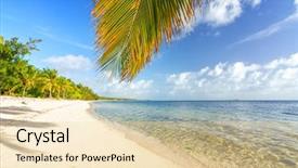  Presentation with republic dominican - Amazing slide set having tropical beach in dominican republic backdrop and a lemonade colored foreground