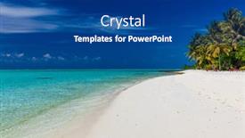  Presentation with lagoon - Colorful presentation enhanced with tropical-beach-in-maldives backdrop and a ocean colored foreground