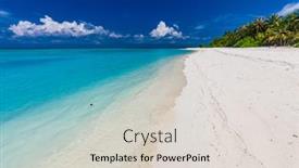  Presentation with lagoon - Presentation theme featuring tropical-beach-in-maldives background and a lemonade colored foreground