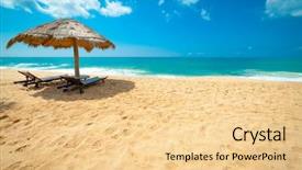  Presentation with sri lanka - Audience pleasing PPT theme consisting of tropical beach in sri lanka backdrop and a blonde colored foreground