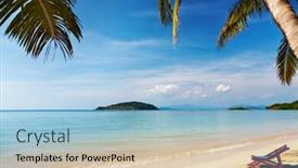  Presentation with thailand - PPT theme having tropical-beach-mak-island-thailand background and a light blue colored foreground