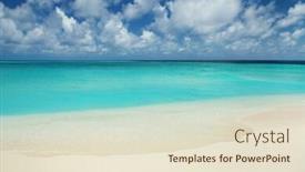  Presentation with blue crystal - Cool new presentation theme with tropical beach ocean waves and cloudy sky background white sand and crystal-blue sea ocean water nature beach relax summer sea vacation maldives islands sea background backdrop and a lemonade colored foreground