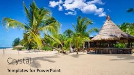  Presentation with tropical - Audience pleasing PPT theme consisting of tropical-beach-of-beautiful-koh backdrop and a lemonade colored foreground