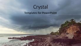  Presentation with ubud bali indonesia sep 5 - Theme featuring tropical beach on bali indonesia background and a seafoam green colored foreground