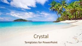  Presentation with scenery - Slides enhanced with tropical beach scenery in thailand background and a cream colored foreground