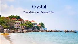  Presentation with tropical - Slides featuring tropical beach tao island ko background and a  colored foreground