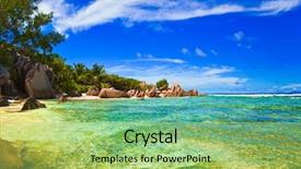  Presentation with vacation - Presentation design having tropical-beach-vacation-nature-background background and a yellow colored foreground