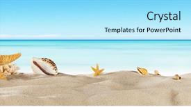  Presentation with tropical holiday - Slides enhanced with tropical beach with sea star background and a arctic colored foreground