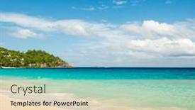  Presentation with turquoise beach - Amazing PPT layouts having tropical-beach-with-turquoise-water backdrop and a lemonade colored foreground