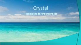  Presentation with turquoise beach - PPT layouts consisting of tropical-beach-with-turquoise-water background and a ocean colored foreground