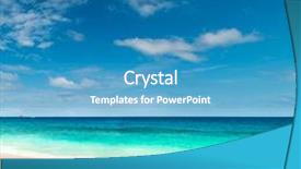  Presentation with turquoise beach - Colorful theme enhanced with tropical-beach-with-turquoise-water backdrop and a teal colored foreground