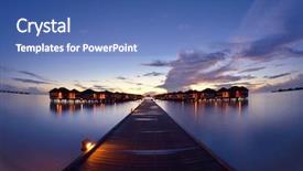  Presentation with white sand - Beautiful slide deck featuring sunset sky puerto vallarta backdrop and a wine colored foreground