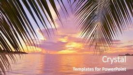  Presentation with beach wedding heart on sand - Slides having tropical beach with white sand background and a  colored foreground