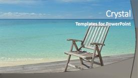  Presentation with white sand - Presentation design consisting of tropical beach with white sand background and a  colored foreground