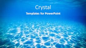  Presentation with luxury nature - Cool new presentation theme with tropical-blue-ocean-underwater-background backdrop and a gray colored foreground