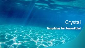  Presentation with luxury nature - Audience pleasing slide set consisting of tropical-blue-ocean-underwater-background backdrop and a teal colored foreground