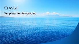  Presentation with blue sky - Amazing PPT layouts having tropical blue sea and blue backdrop and a arctic colored foreground
