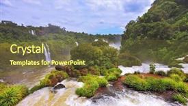  Presentation with waterfalls - Audience pleasing theme consisting of tropical climate - fantastically spectacular boiling and thundering backdrop and a tawny brown colored foreground