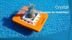  Presentation with shell - Presentation enhanced with tropical-cocktail-in-pineapple-shell background and a teal colored foreground