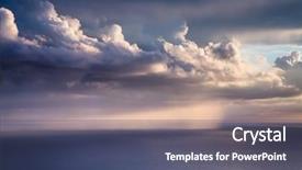  Presentation with cyclone - Presentation theme featuring tropical cyclone - fantastic view of the dark background and a ocean colored foreground