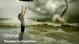  Presentation with tornado - Audience pleasing PPT theme consisting of tropical cyclone - ocean tornado storm 3d used backdrop and a violet colored foreground