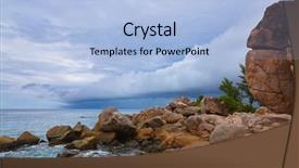  Presentation with tropical storm - PPT layouts featuring tropical cyclone - storm at ocean - seychelles background and a light blue colored foreground
