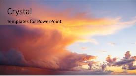  Presentation with climate change - PPT theme enhanced with tropical cyclone - stunning image of the dark background and a coral colored foreground