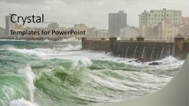  Presentation with cyclone - Beautiful presentation design featuring tropical cyclone in havana backdrop and a light gray colored foreground