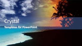  Presentation with night day - Beautiful presentation featuring tropical day and night backdrop and a ocean colored foreground