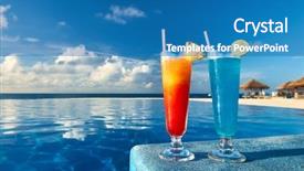  Presentation with swimming pool - Amazing PPT layouts having mellow fresh red summer strawberries in wooden tray box with chalk blackboard price tag sign isolated on white background backdrop and a lemonade colored foreground