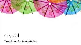  Presentation with cocktail black and white - Theme with tropical drinks - umbrellas for cocktails isolated background and a white colored foreground