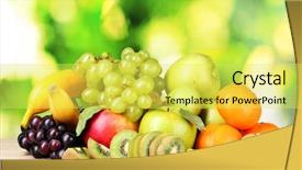  Presentation with guava fruits fresh green fruit - Colorful PPT layouts enhanced with tropical food - ripe juicy fruits on wooden backdrop and a  colored foreground