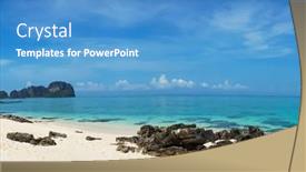  Presentation with tropical forest - PPT layouts with tropical-forest-sea-coast-beach background and a teal colored foreground