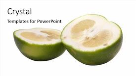  Presentation with tropical fruit - Slides with tropical fruit on white background background and a white colored foreground