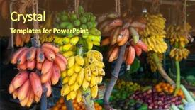  Presentation with black market of sri lanka - PPT layouts with tropical fruits in outdoor market background and a tawny brown colored foreground