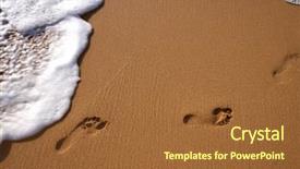  Presentation with tropical beach party - Slides with tropical hawaiian beach and rolling background and a red colored foreground