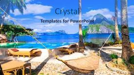  Presentation with holidays - Amazing slide set having tropical-holidays-exotic-islands backdrop and a light blue colored foreground