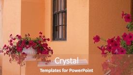  Presentation with home - Colorful slide set enhanced with bermuda home detail backdrop and a coral colored foreground