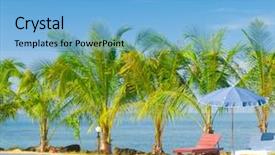  Presentation with relaxation - Colorful presentation design enhanced with beach party umbrella - swimming space resort relaxation backdrop and a light blue colored foreground