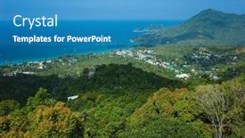  Presentation with west - Presentation consisting of tropical-island-in-thailand-view background and a teal colored foreground