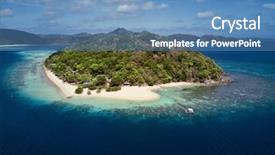  Presentation with tropical top view summer botanical - Amazing PPT theme having tropical island palawan may 2017 backdrop and a teal colored foreground