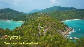  Presentation with paradise island - Beautiful slide deck featuring tropical-island-paradise-in-thailand backdrop and a tawny brown colored foreground