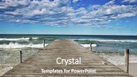  Presentation with rough - Amazing slides having tropical jetty in rough sea backdrop and a  colored foreground