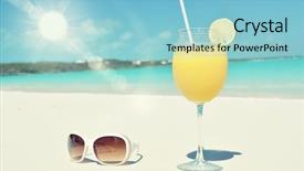  Presentation with bahamas - Presentation with tropical jugos - orange juice and sunglasses background and a  colored foreground