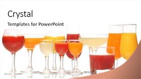  Presentation with juices - Amazing presentation theme having tropical-juices-in-glasses-isolated backdrop and a white colored foreground