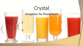  Presentation with juices - Slide set enhanced with tropical juices in glasses isolated background and a cream colored foreground