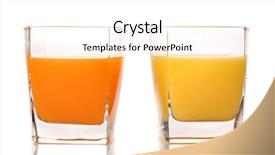  Presentation with juices - PPT theme featuring  background and a  colored foreground