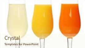  Presentation with juices - Slide deck with tropical juices in glasses isolated background and a cream colored foreground