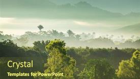  Presentation with mexico - Audience pleasing presentation theme consisting of tropical-jungle-at-sunrise backdrop and a tawny brown colored foreground