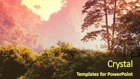  Presentation with tropical forest - PPT theme enhanced with tropical landscapes vietnam background and a tawny brown colored foreground